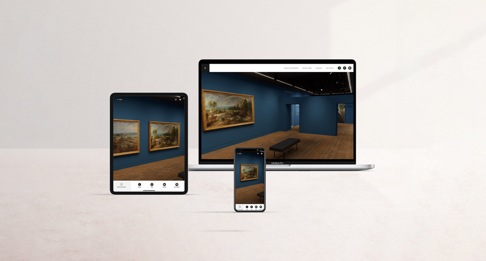 Image of an exhibition on Vortic shown across different devices