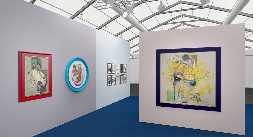 A digital image of Esther Schipper's gallery presentation at Frieze New York
