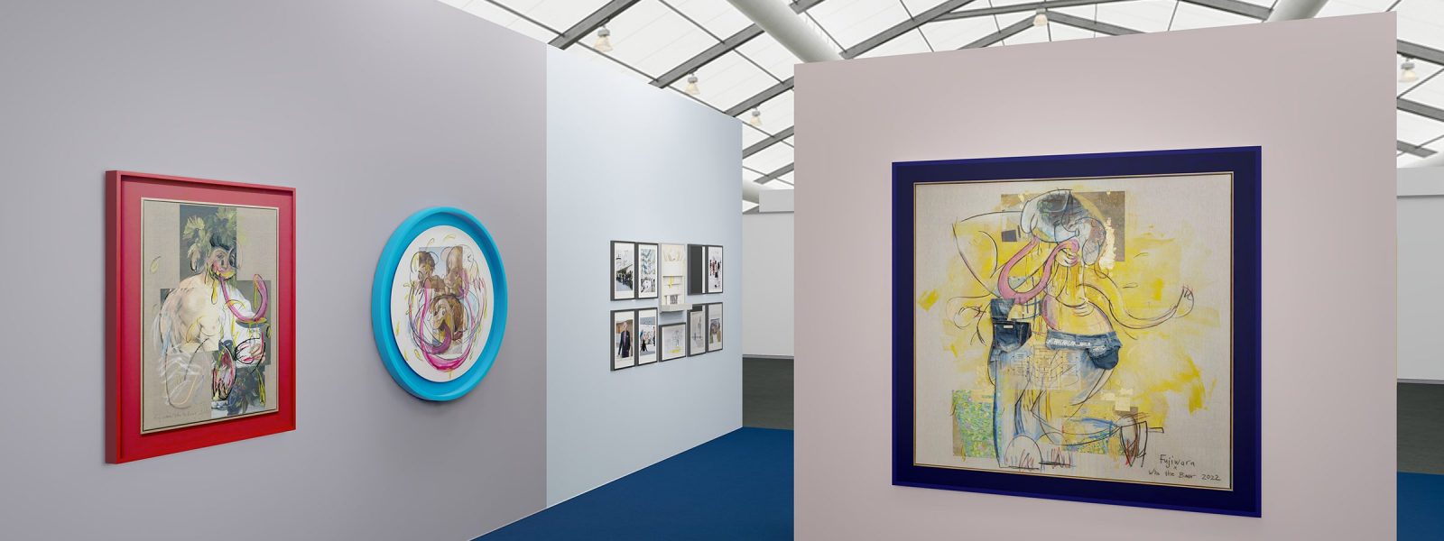 A digital image of Esther Schipper's gallery presentation at Frieze New York
